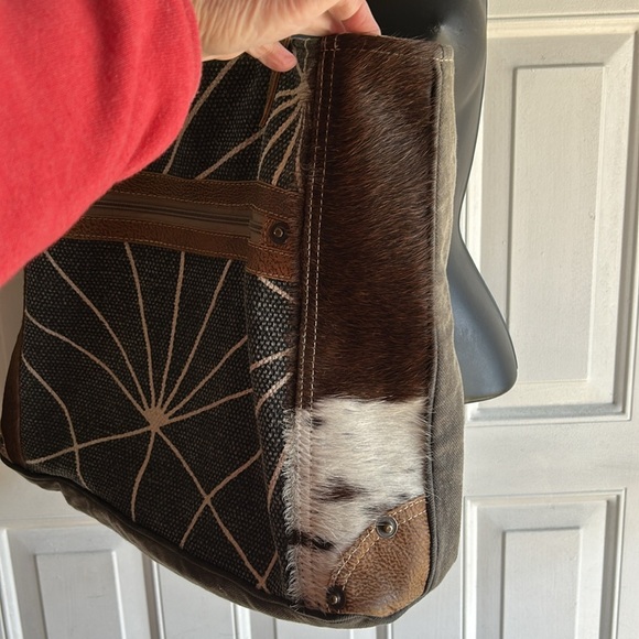 MYRA BAG LEATHER WEEKENDER FASHION LEATHER LARGE HANDBAG - Picture 3 of 14